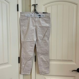 Ann Taylor Velvet Skinny Jeans Ivory 12P
